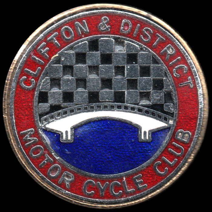 Clifton & District Motor Cycle Club pin badge