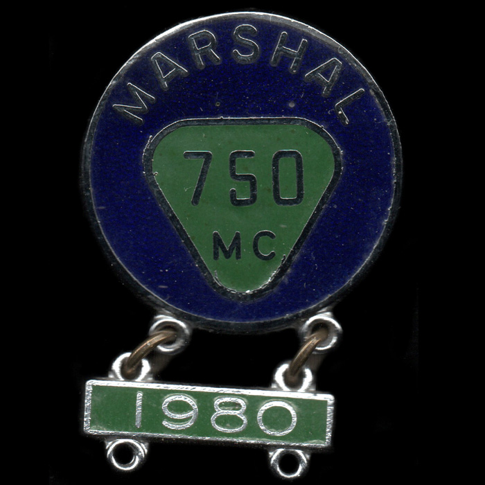 750 Motor Club lapel badge