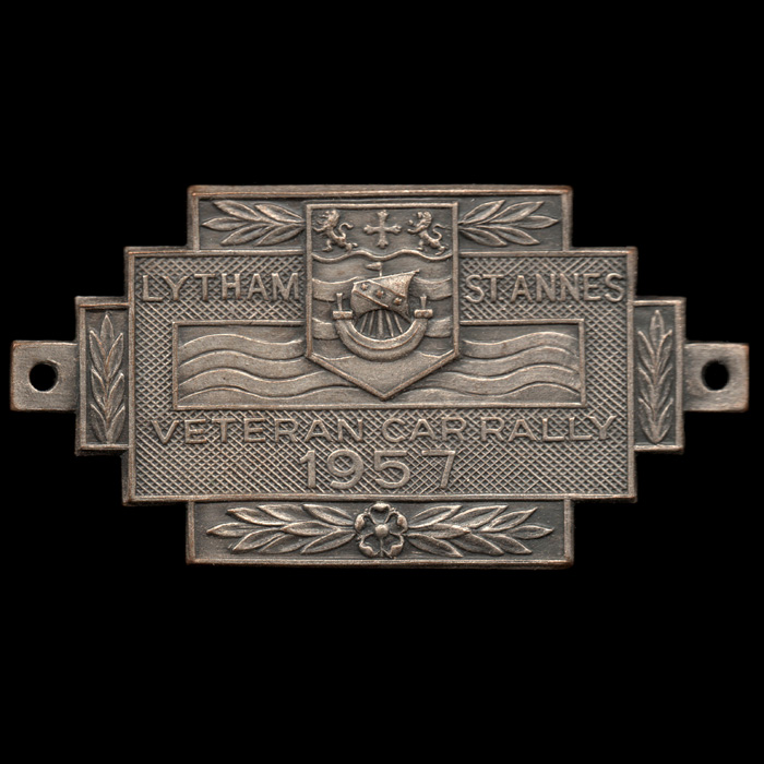Lytham St Annes Veteran Car Club Dash plaque