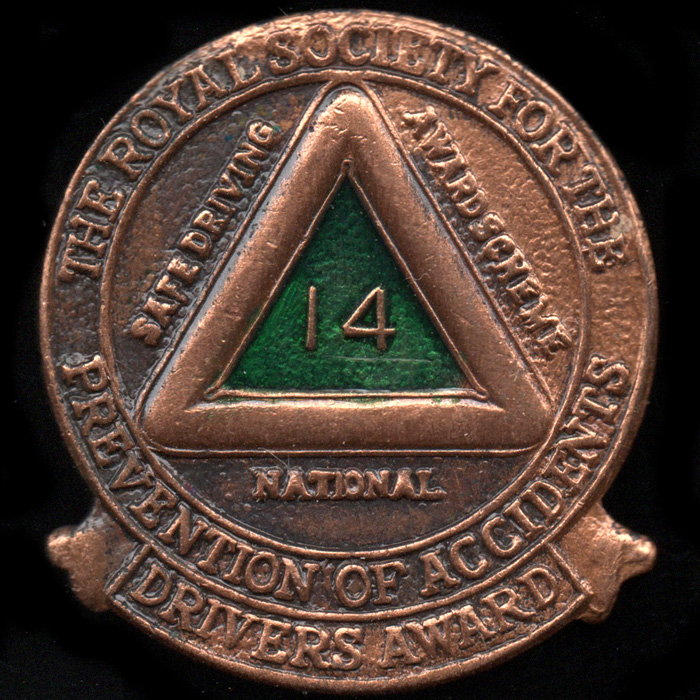 Royal Society for the Prevention of Accidents lapel badge