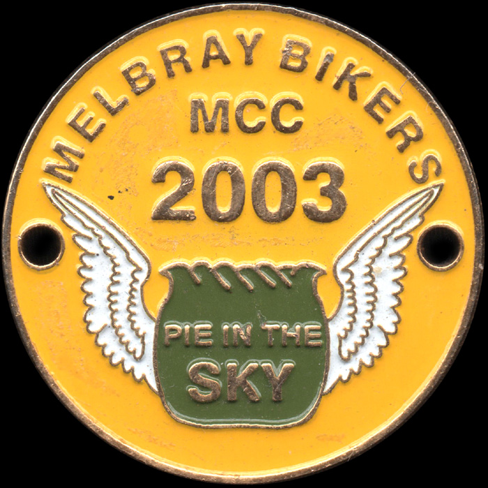 Pie in the Sky rally badge