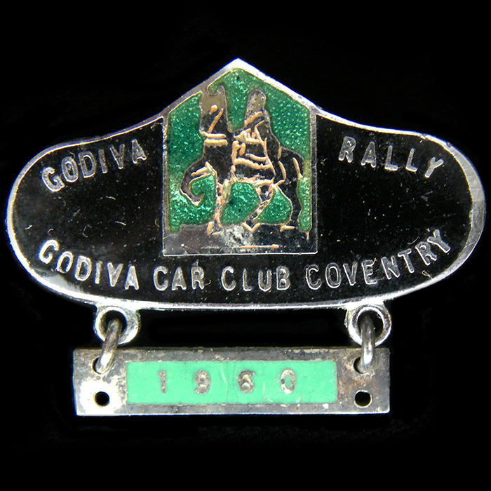 Godiva Rally pin badge
