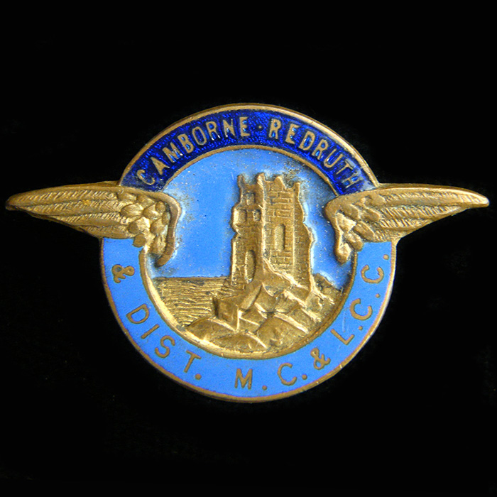 Camborne Redruth & District Motor Cycle & Light Car Club pin Badge