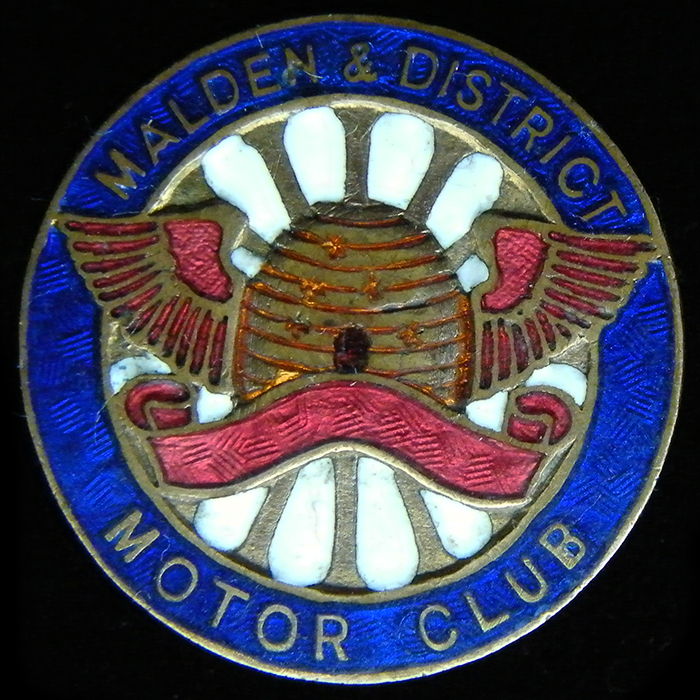 Malden & District Motor Club lapel badge