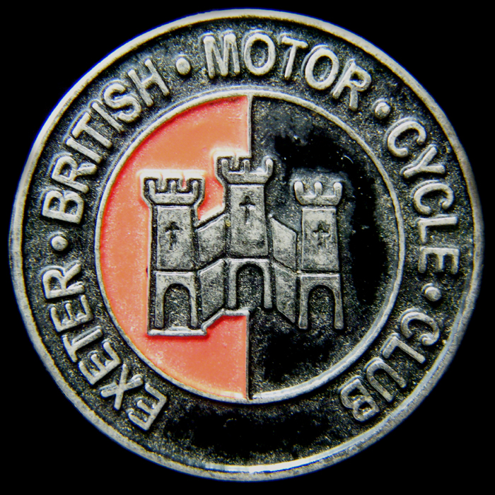 Exeter British Motor Cycle Club pin badge