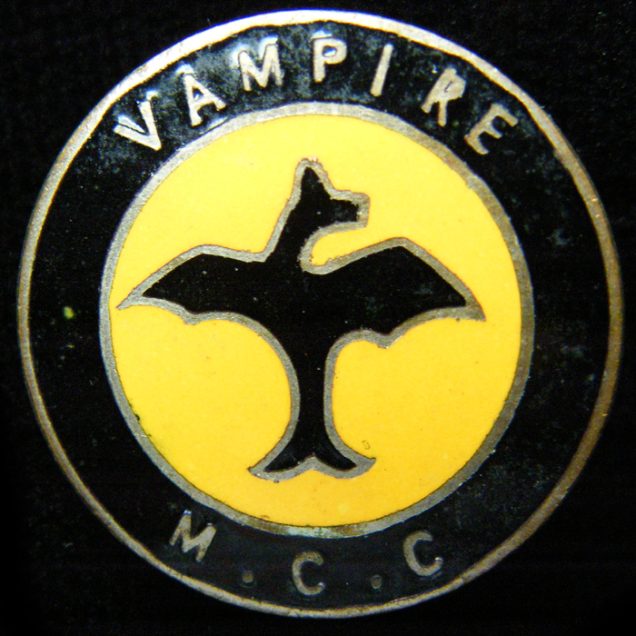 Vampire Motor Cycle Club pin badge