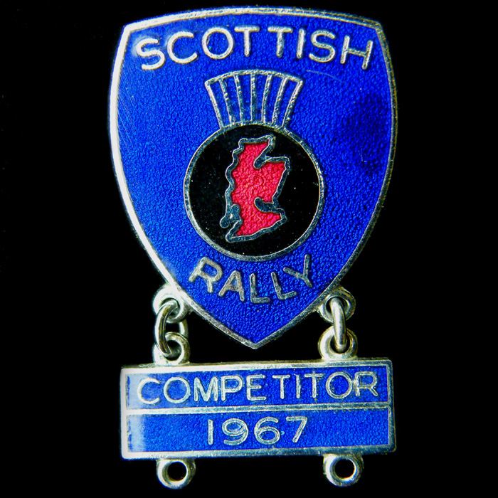 Scottish Rally pin badge