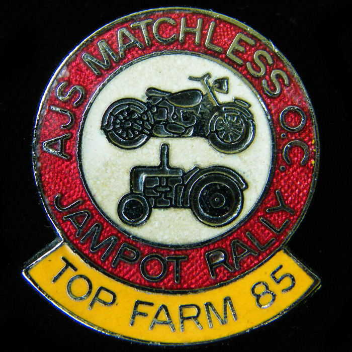 AJS & Mtchless Jampot Rally pin badge