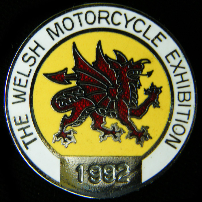 Welsh Motorcycle Exhibition lapel badge