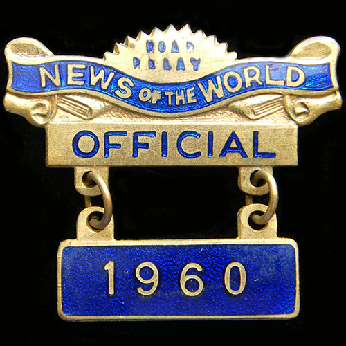 News of the World Road Rally pin badge