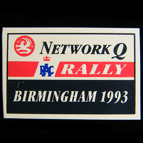 Network Q RAC Rally Pin Badge