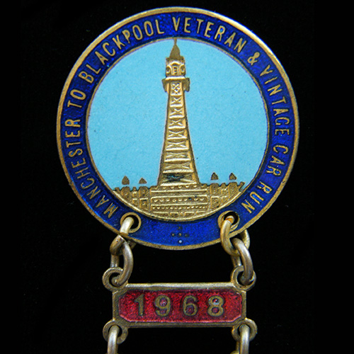 Manchester to Blackpool Veteran & Vintage Car Run lapel badge