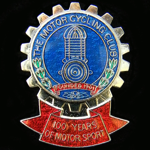 Motor Cycling Club pin badge