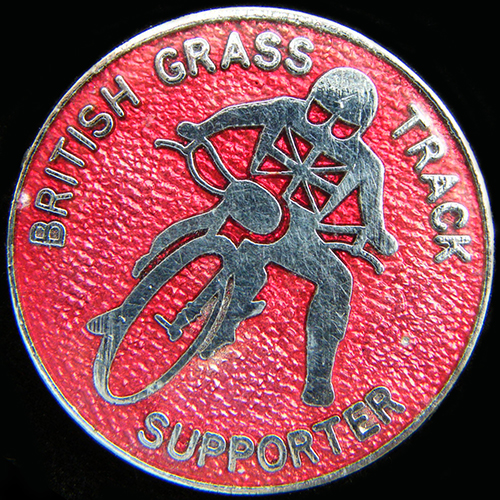 Grass Track pin badge