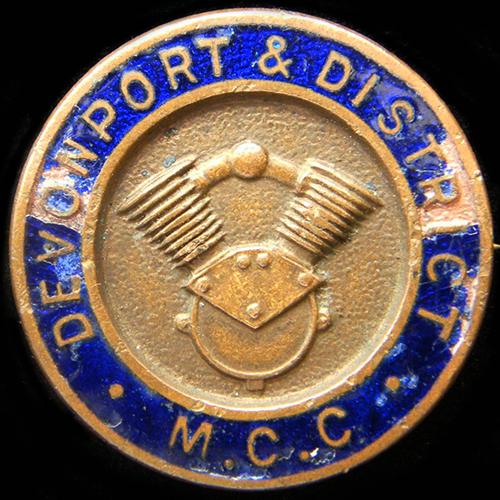 Devonport & District Motor Cycle Club Badge
