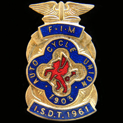 Auto Cycle Union I.S.D.T. 1961 Lapel Badge