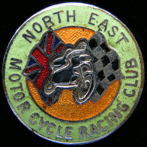 North East Motor Cycle Racing Club pin badge