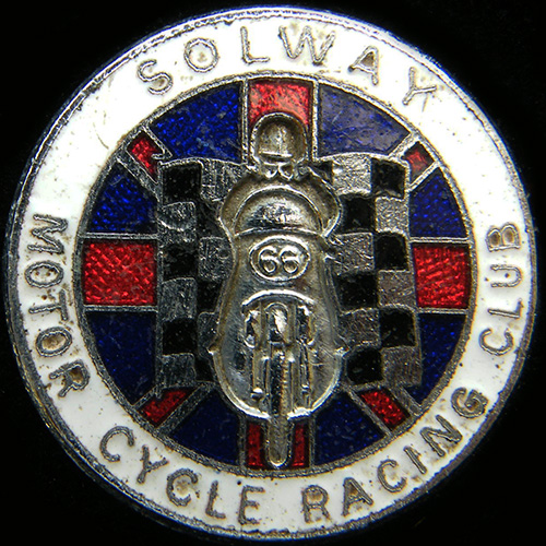Solway Motor Cycle Racing Club pin badge