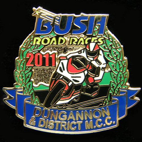 Bush Road Races pin badge