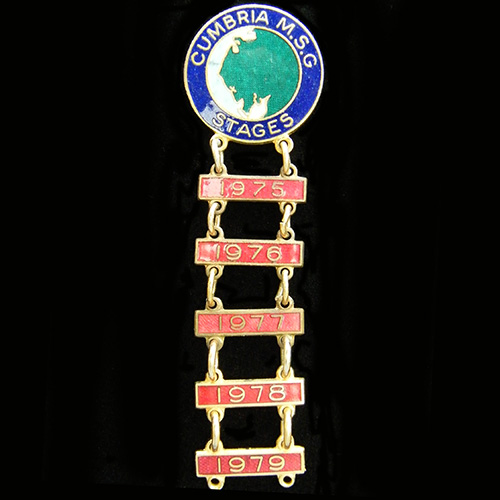 Cumbria M S G Stages pin badge 