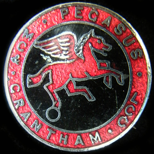 Grantham  Pegasus Motor Cycle & Light Car Club Pin Badge