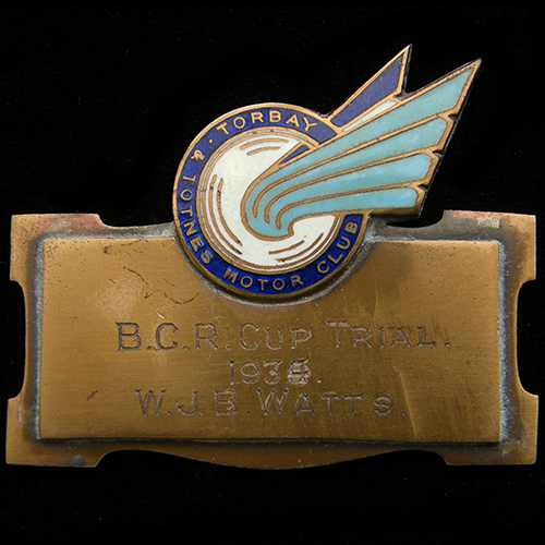 Torbay & Totnes Motor Club Plaque