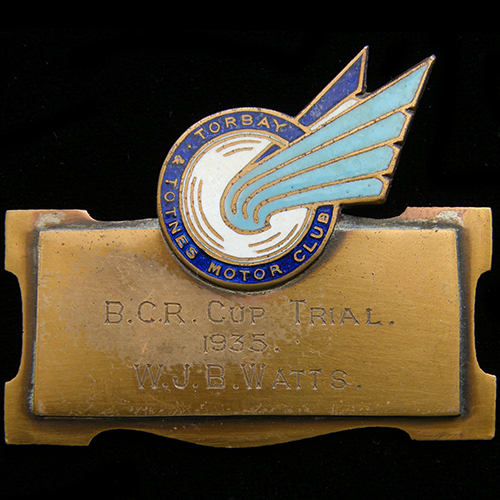 Torbay & Totnes Motor Club Plaque