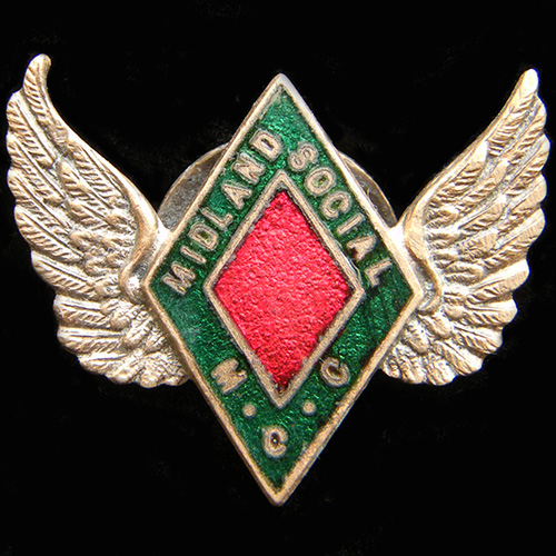Midland Social Motor Cycle Club Lapel badge