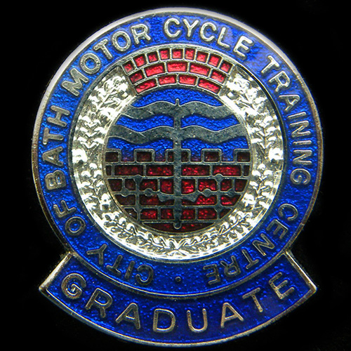 City of Bath Motor Cycle Training Centre pin badge