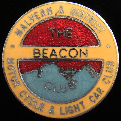 Malvern & District Motor Cycle & Light Car Club pin Badge