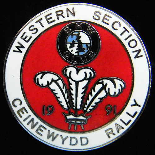 Ceinewydd Rally lapel badge