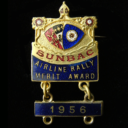 Sunbac Airline Rally Merit Award Lapel Badge