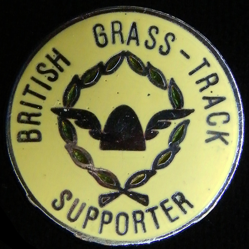 British Grass Track pin badge