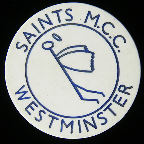 Saints Motor Cycle Club Westminster lapel Badge