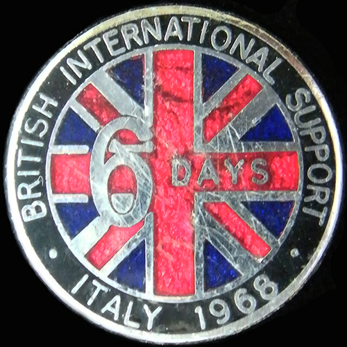 International Six Day Trial lapel badge