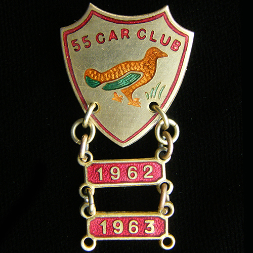 55 Car Club pin badge