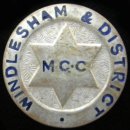 Windlesham & District Motor Cycle Club pin badge