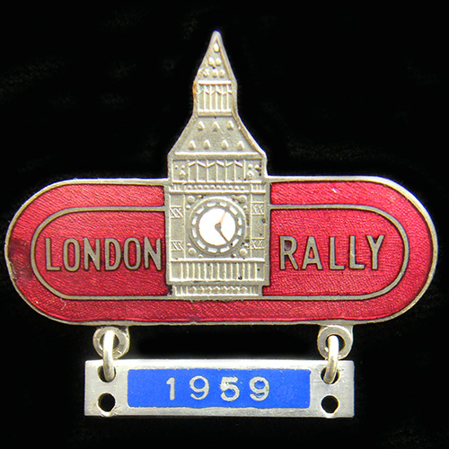 London Rally pin badge
