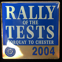 Rally of the Tests lapel badge