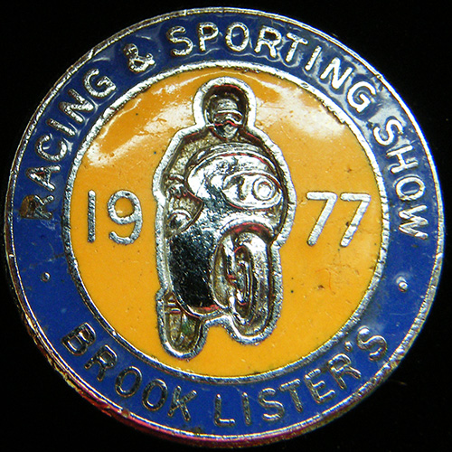 Racing & Sporting Show pin badge