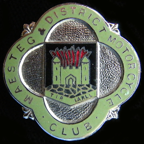 Maesteg & District Motor Cycle Club pin badge