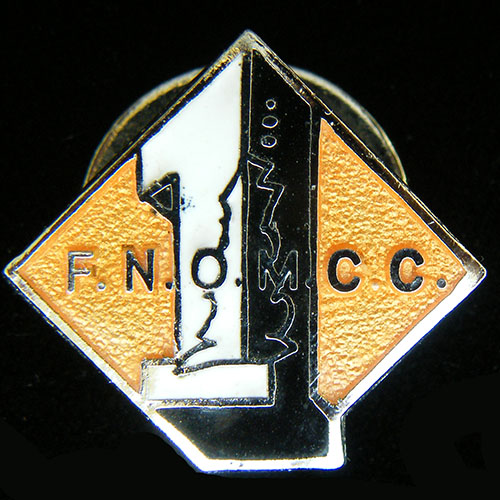 Federation of National and One Make Motor Cycle Clubs button hole badge