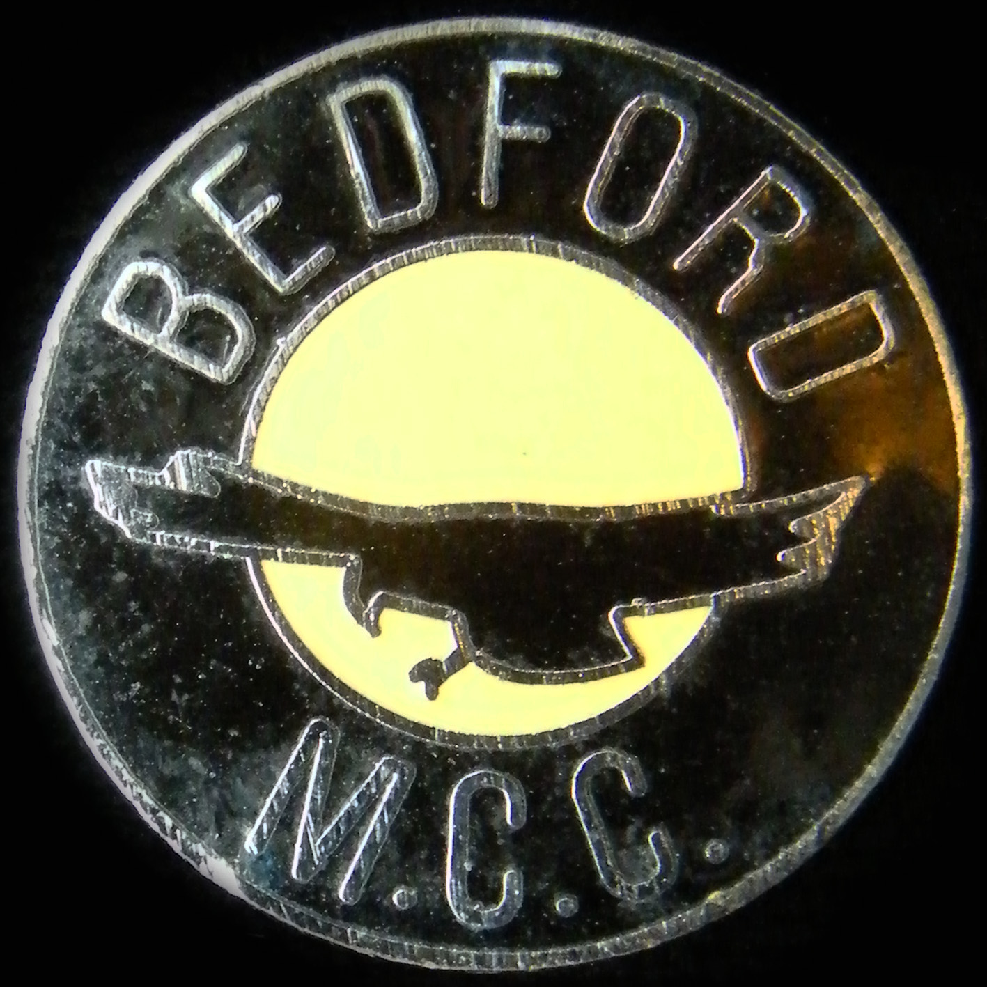 Bedford Motor Cycle Club pin badge