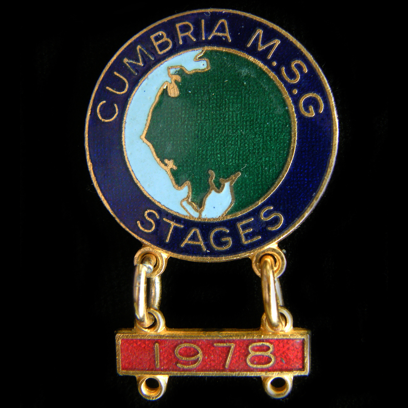 Cumbria M S G Stages pin badge 