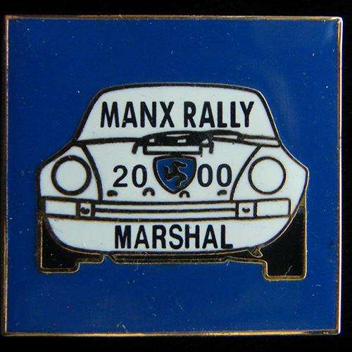 Manx Rally Marshal lapel badge