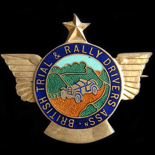 British Trial & Rally Drivers Association pin badge