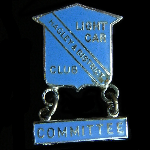 Hagley & District Light Car Club lapel badge