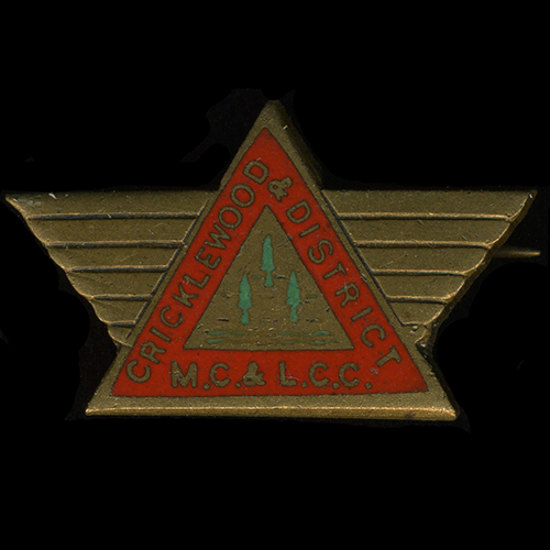 Cricklewood & District Motor Cycle & Light Car Club pin badge