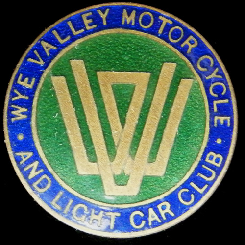 Wye Valley Motor Cycle and Light Car Club pin badge