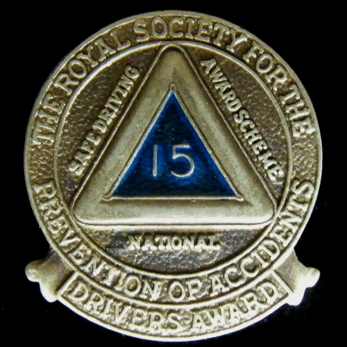 Royal Society for the Prevention of Accidents lapel badge